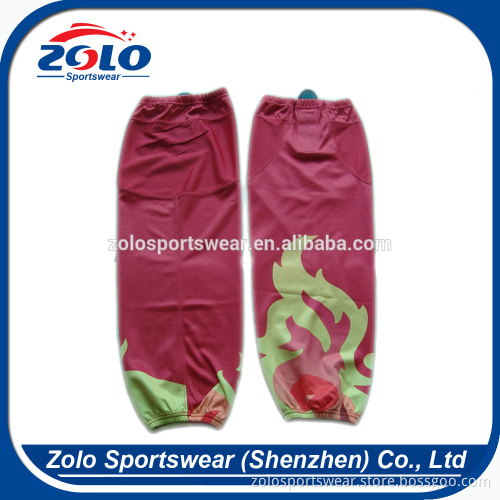 Cheap Custom Full Dye Sublimated Adult Men's Pro Ice Hockey Socks